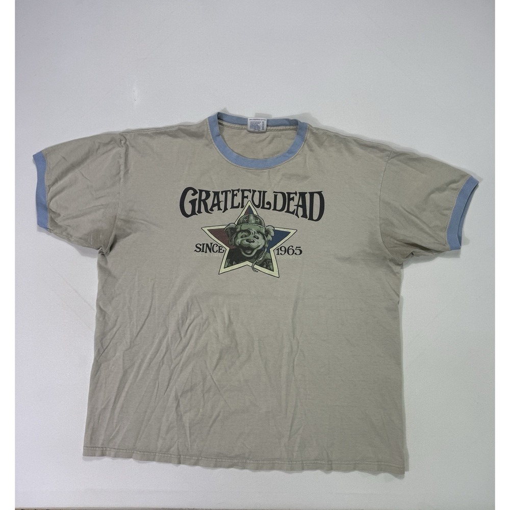 Grateful Dead Olde Time Football Bear Graphic Band Tee Size XL VTG Y2K